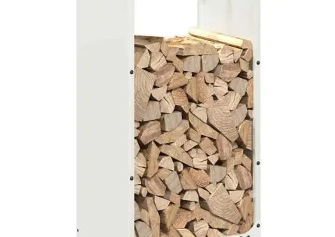 Suport pentru lemne de foc alb 40x30x80 cm Oțel laminat la rece - 4/5