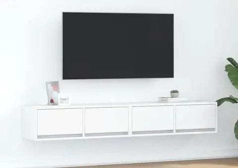 Dulapuri TV 2 buc Alb 80x31x25,5 cm Lemn prelucrat - 1/5