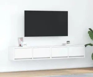 vidaXL Dulapuri TV 2 buc Alb 80x31x25,5 cm Lemn prelucrat