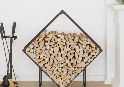 Suport pentru lemne de foc negru Oțel laminat la rece - 3/5