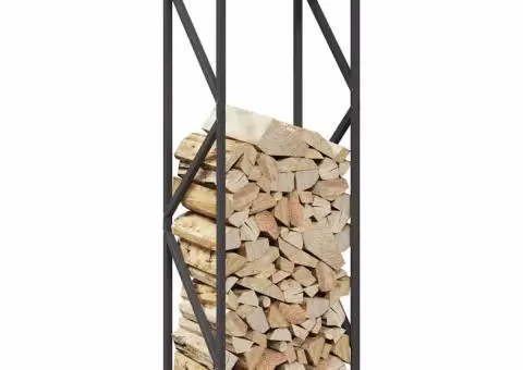 Suport pentru lemne de foc negru Oțel laminat la rece - 4/5