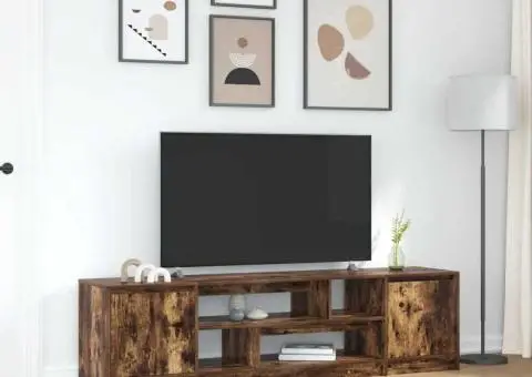 Comodă TV, stejar fumuriu 188,5x41x50 cm lemn compozit - 1/5