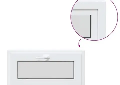 Fereastră de subsol RISOR 80x40 cm înclinată 2 geamuri albe - 2/5