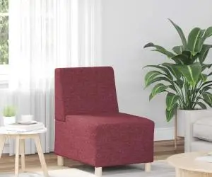 vidaXL Canapea Scaun fără brațe, roșu vin, 55 cm, material textil