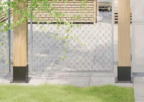 Baze de stâlp pătrate 12 buc Antracit Oțel acoperit cu pulbere - 1/5