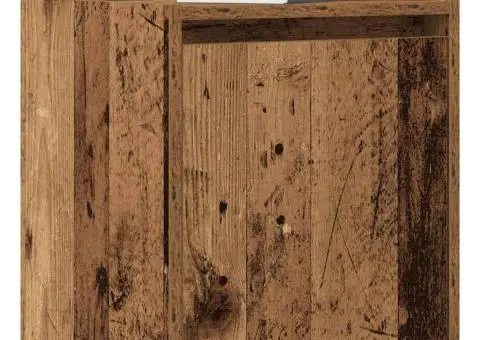 Noptiere montate pe perete 2 buc Lemn vechi 38x34x40 cm - 4/5