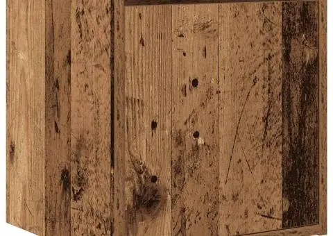 Noptiere montate pe perete 2 buc Lemn vechi 38x34x40 cm - 5/5