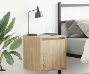 vidaXL Noptiera montata pe perete Stejar Sonoma 38x34x40 cm