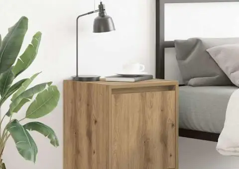 Noptiere montate pe perete 2 buc Stejar Artisan 38x34x40 cm - 1/5