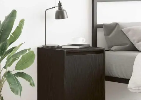 Noptiera montata pe perete Negru 38x34x40 cm - 1/5