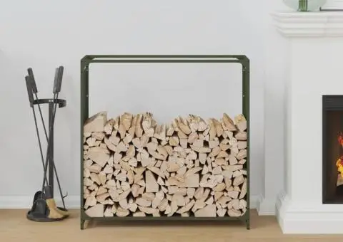 Suport pentru lemne de foc Verde măsline Oțel laminat la rece - 3/5