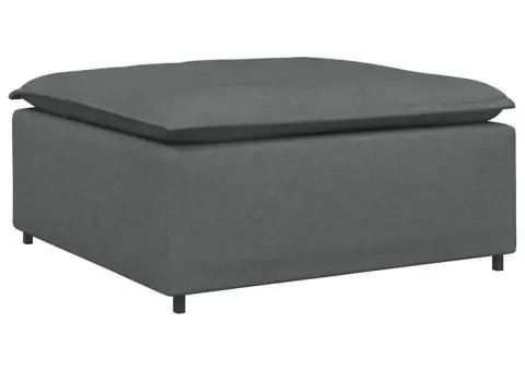 Modul taburet modular pentru canapea, gri închis, 100x100x48 cm - 5/5