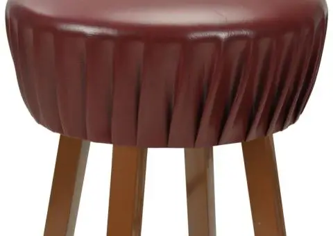 Scaune de bar, 2 buc., maro, piele ecologică - 4/5