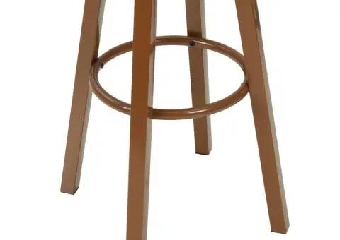 Scaune de bar, 2 buc., maro, piele ecologică - 5/5
