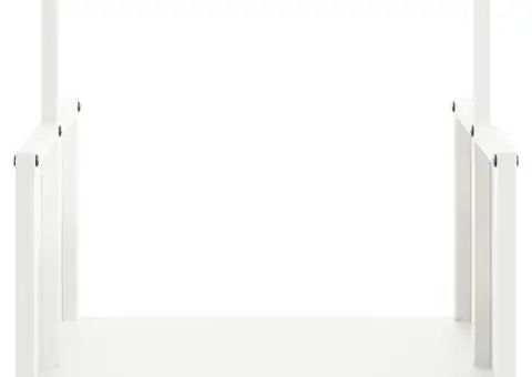 Suport pentru lemne de foc alb 40x40x40 cm Oțel laminat la rece - 5/5