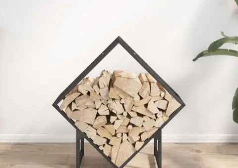 Suport pentru lemne de foc negru Oțel laminat la rece - 3/5