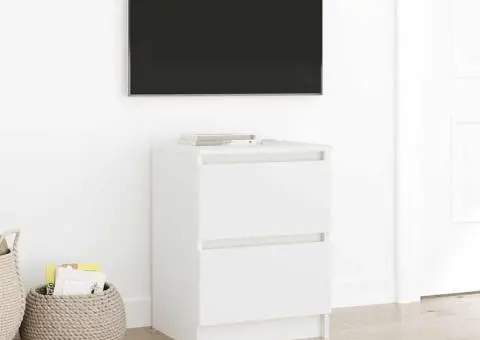 Dulap TV alb 40x35x54 cm lemn prelucrat - 1/5