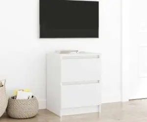 vidaXL Dulap TV alb 40x35x54 cm lemn prelucrat