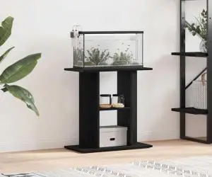 vidaXL Suport pentru acvariu Stejar negru 60x30x60 cm lemn prelucrat