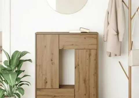 Bufetă cu sertare și uși Stejar Artisan 73x31x90 cm - 3/5