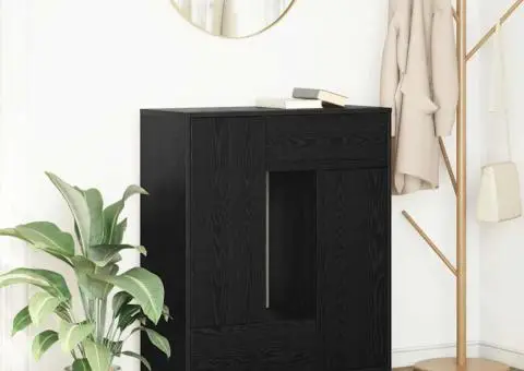 Bufetă cu sertare și uși Stejar negru 73x31x90 cm - 1/5