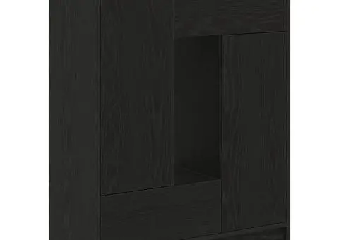 Bufetă cu sertare și uși Stejar negru 73x31x90 cm - 4/5