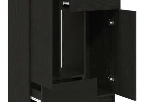 Bufetă cu sertare și uși Stejar negru 73x31x90 cm - 5/5