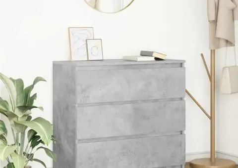 Bufetă Gri Beton 80x35x76 cm Lemn prelucrat - 1/5