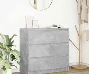 vidaXL Bufetă Gri Beton 80x35x76 cm Lemn prelucrat