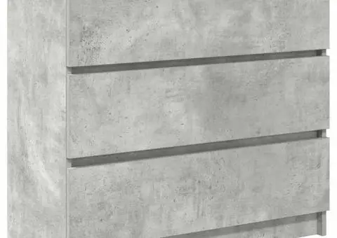 Bufetă Gri Beton 80x35x76 cm Lemn prelucrat - 2/5