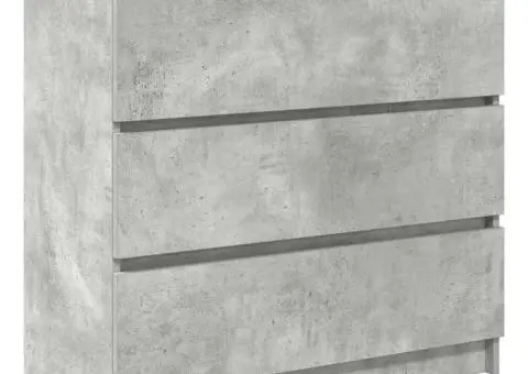 Bufetă Gri Beton 80x35x76 cm Lemn prelucrat - 4/5