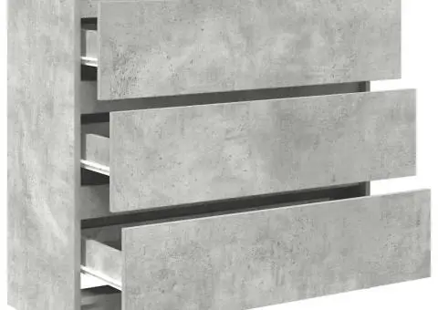 Bufetă Gri Beton 80x35x76 cm Lemn prelucrat - 5/5