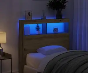 vidaXL Dulap pentru tăblie cu LED Stejar Artisan 100x17x102 cm