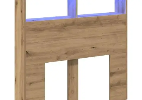 Dulap pentru tăblie cu LED Stejar Artisan 100x17x102 cm - 3/5