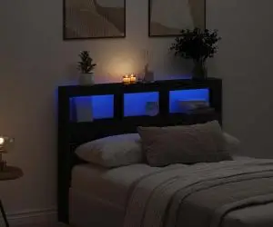 vidaXL Dulap pentru tăblie cu LED Stejar negru 140x17x102 cm