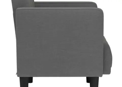 Canapea Scaun cu cotiere Gri închis 53 cm Material - 4/5