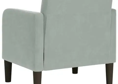 Canapea scaun cu cotiere Gri deschis 54 cm catifea - 5/5