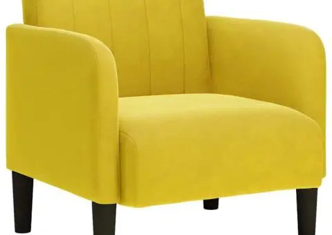 Canapea Scaun cu Cotiere Catifea Galben 54 cm - 2/5