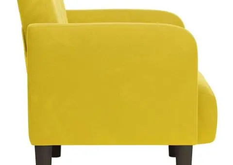 Canapea Scaun cu Cotiere Catifea Galben 54 cm - 4/5