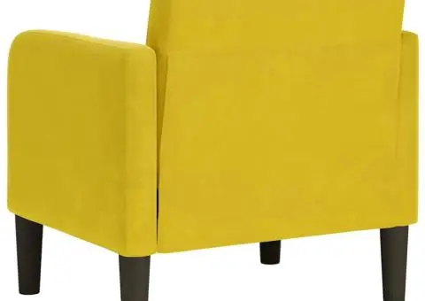 Canapea Scaun cu Cotiere Catifea Galben 54 cm - 5/5