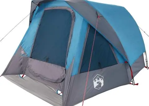 Cort de familie pentru 6 persoane, albastru, impermeabil - 3/5