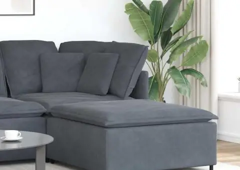 Modul modular taburet canapea gri închis 100x100x48 cm - 1/5