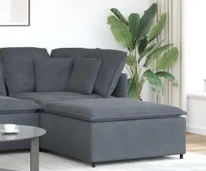 vidaXL Modul modular taburet canapea gri închis 100x100x48 cm