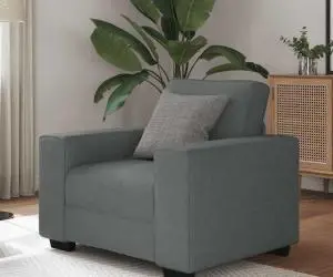 vidaXL Canapea Scaun Gri Inchis 60 cm Tesatura