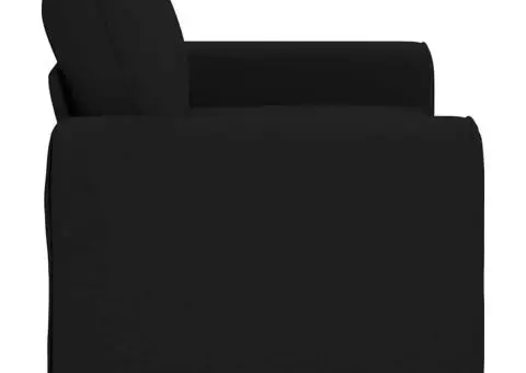 Canapea cu 2 locuri, neagră, 120 cm, material textil - 5/5