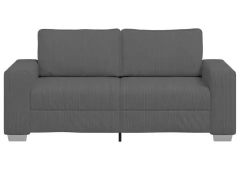 Canapea de tip lovesea gri închis 140 cm țesătură velur - 4/5