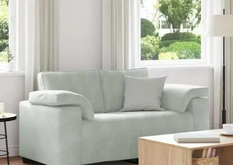 Canapea lovesea gri deschis 120 cm catifea - 1/5