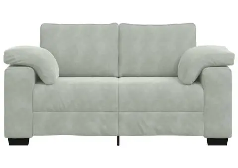 Canapea lovesea gri deschis 120 cm catifea - 4/5