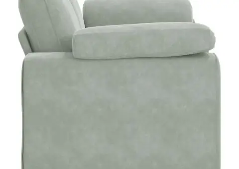 Canapea lovesea gri deschis 120 cm catifea - 5/5