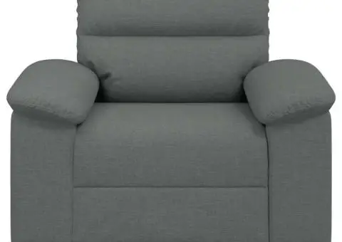 Canapea Scaun Gri Inchis 60 cm Tesatura - 4/5